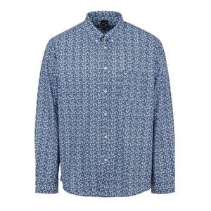 Fabric Mens Patterned Poplin Long-Sleeved Shirt / Floral